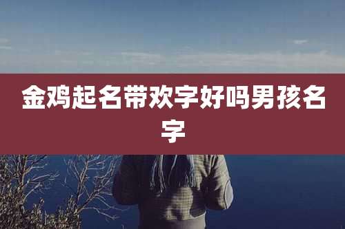 金鸡起名带欢字好吗男孩名字
