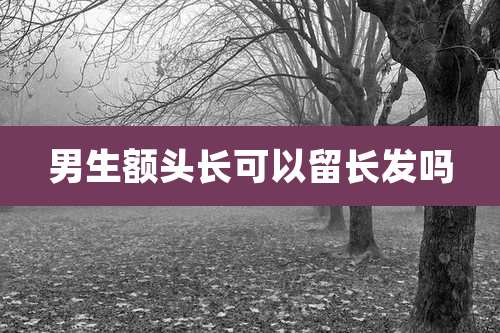 男生额头长可以留长发吗