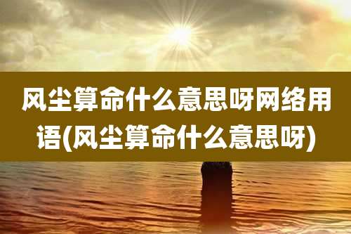 风尘算命什么意思呀网络用语(风尘算命什么意思呀)