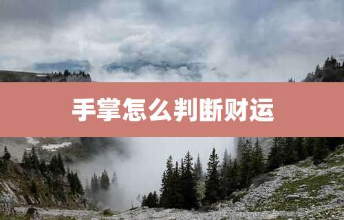 手掌怎么判断财运
