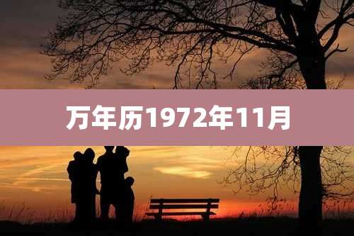 万年历1972年11月