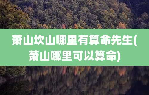 萧山坎山哪里有算命先生(萧山哪里可以算命)