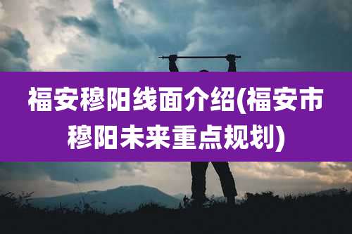 福安穆阳线面介绍(福安市穆阳未来重点规划)
