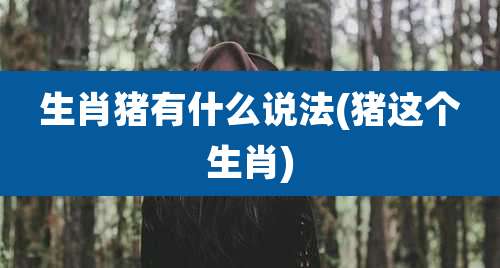 生肖猪有什么说法(猪这个生肖)