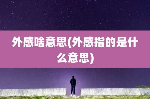 外感啥意思(外感指的是什么意思)