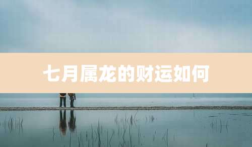 七月属龙的财运如何