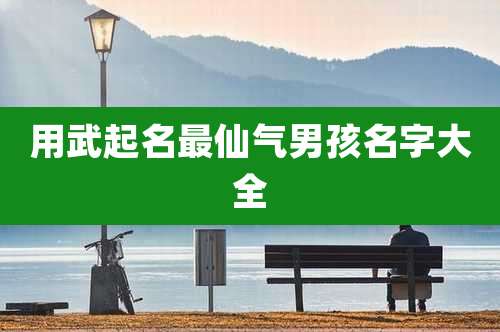 用武起名最仙气男孩名字大全