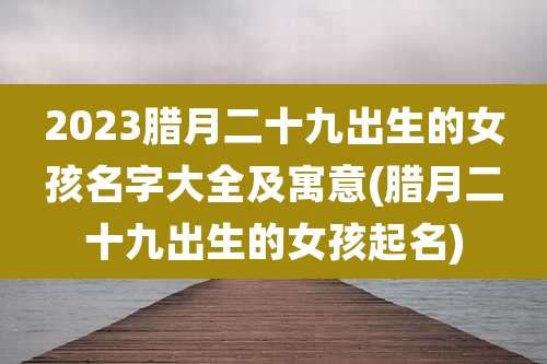 2023腊月二十九出生的女孩名字大全及寓意(腊月二十九出生的女孩起名)