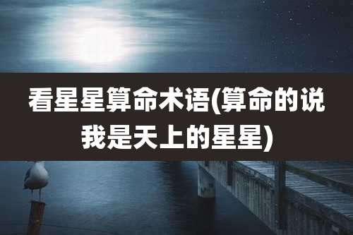 看星星算命术语(算命的说我是天上的星星)