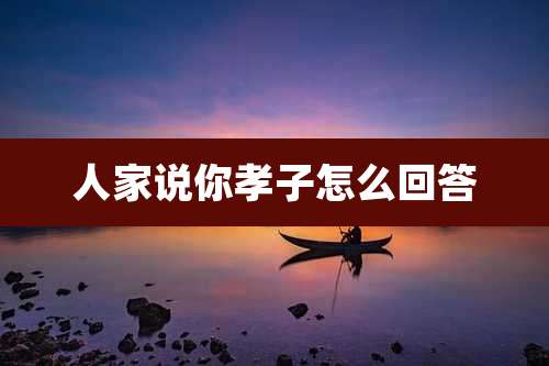 人家说你孝子怎么回答