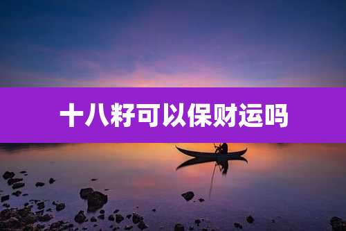 十八籽可以保财运吗
