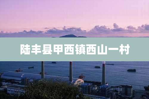 陆丰县甲西镇西山一村