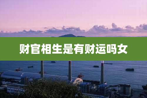 财官相生是有财运吗女
