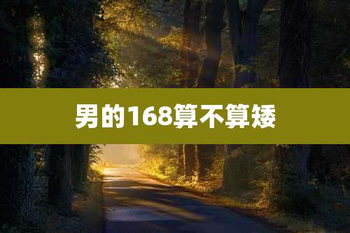 男的168算不算矮
