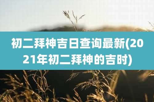 初二拜神吉日查询最新(2021年初二拜神的吉时)