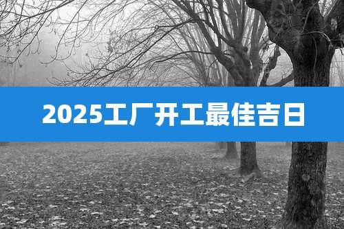 2025工厂开工最佳吉日
