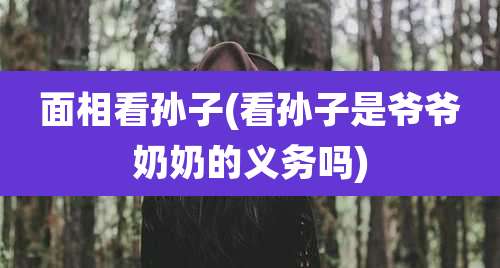 面相看孙子(看孙子是爷爷奶奶的义务吗)