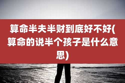算命半夫半财到底好不好(算命的说半个孩子是什么意思)
