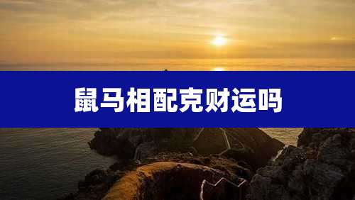 鼠马相配克财运吗