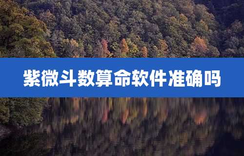 紫微斗数算命软件准确吗