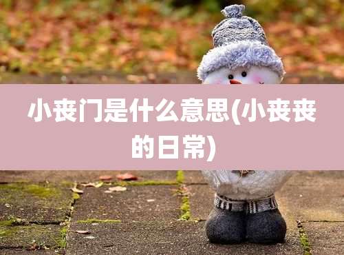 小丧门是什么意思(小丧丧的日常)