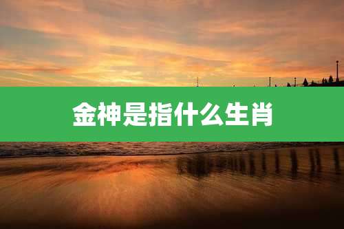 金神是指什么生肖