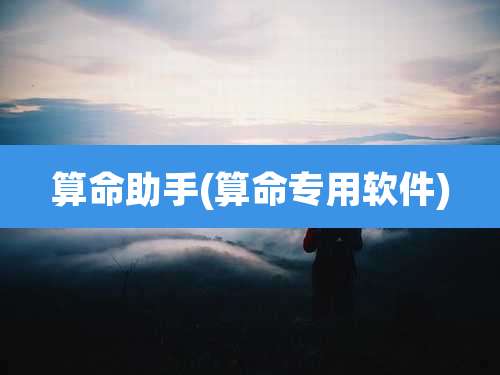 算命助手(算命专用软件)