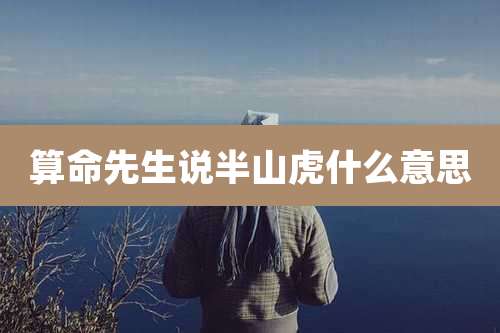 算命先生说半山虎什么意思