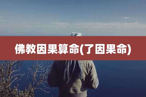 佛教因果算命(了因果命)