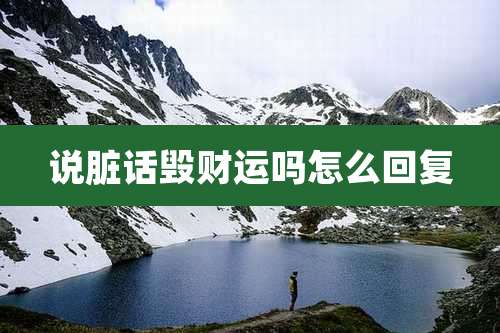 说脏话毁财运吗怎么回复