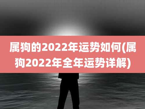 属狗的2022年运势如何(属狗2022年全年运势详解)