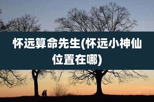 怀远算命先生(怀远小神仙位置在哪)
