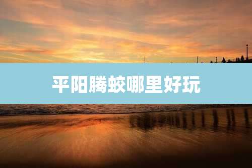 平阳腾蛟哪里好玩