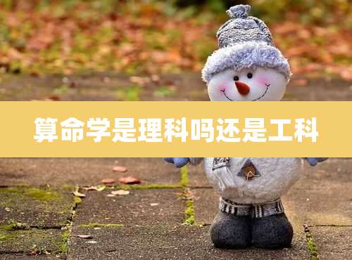 算命学是理科吗还是工科