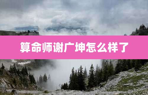 算命师谢广坤怎么样了