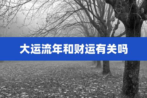 大运流年和财运有关吗