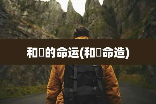 和珅的命运(和珅命造)