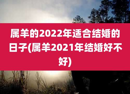 属羊的2022年适合结婚的日子(属羊2021年结婚好不好)