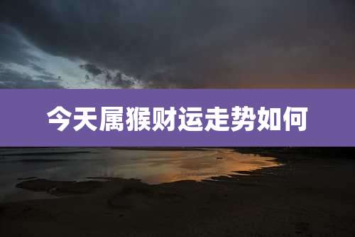 今天属猴财运走势如何