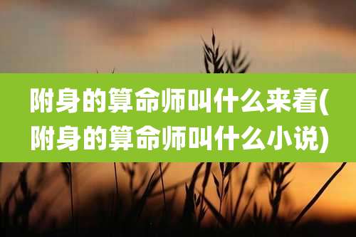 附身的算命师叫什么来着(附身的算命师叫什么小说)