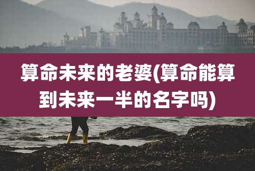 算命未来的老婆(算命能算到未来一半的名字吗)