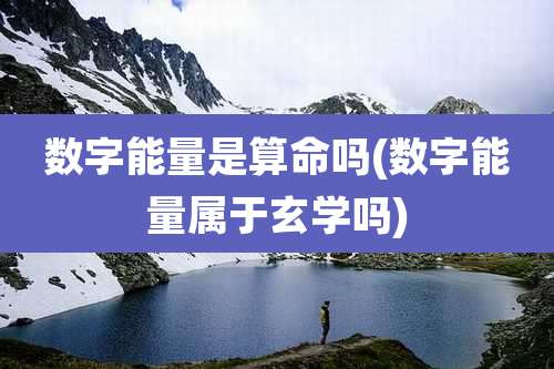 数字能量是算命吗(数字能量属于玄学吗)