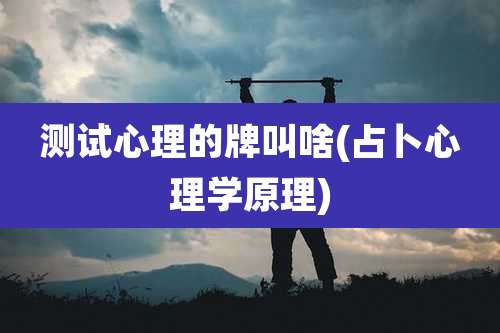 测试心理的牌叫啥(占卜心理学原理)