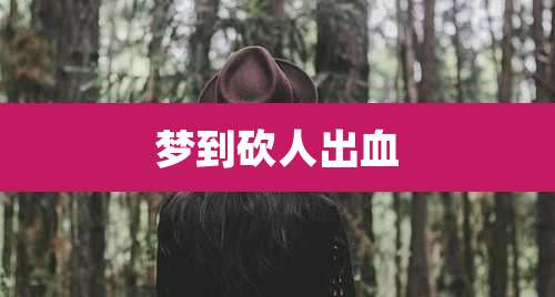 梦到砍人出血