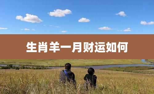 生肖羊一月财运如何