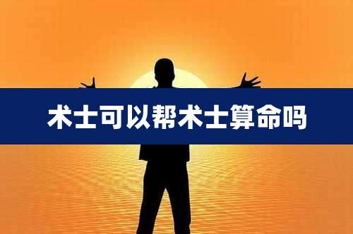 术士可以帮术士算命吗