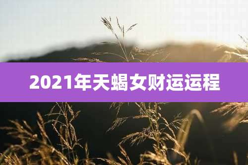 2021年天蝎女财运运程