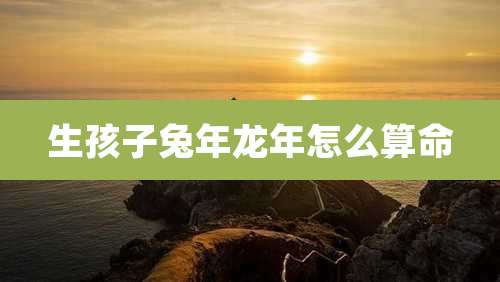 生孩子兔年龙年怎么算命