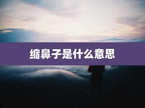 缩鼻子是什么意思