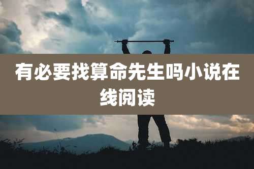 有必要找算命先生吗小说在线阅读